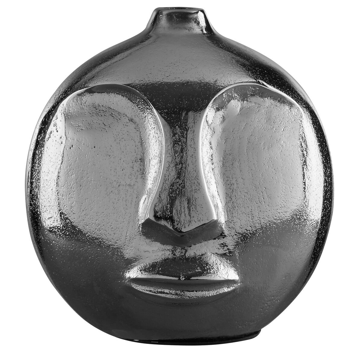 Orsina Viso Small Face Round Vase - Silver