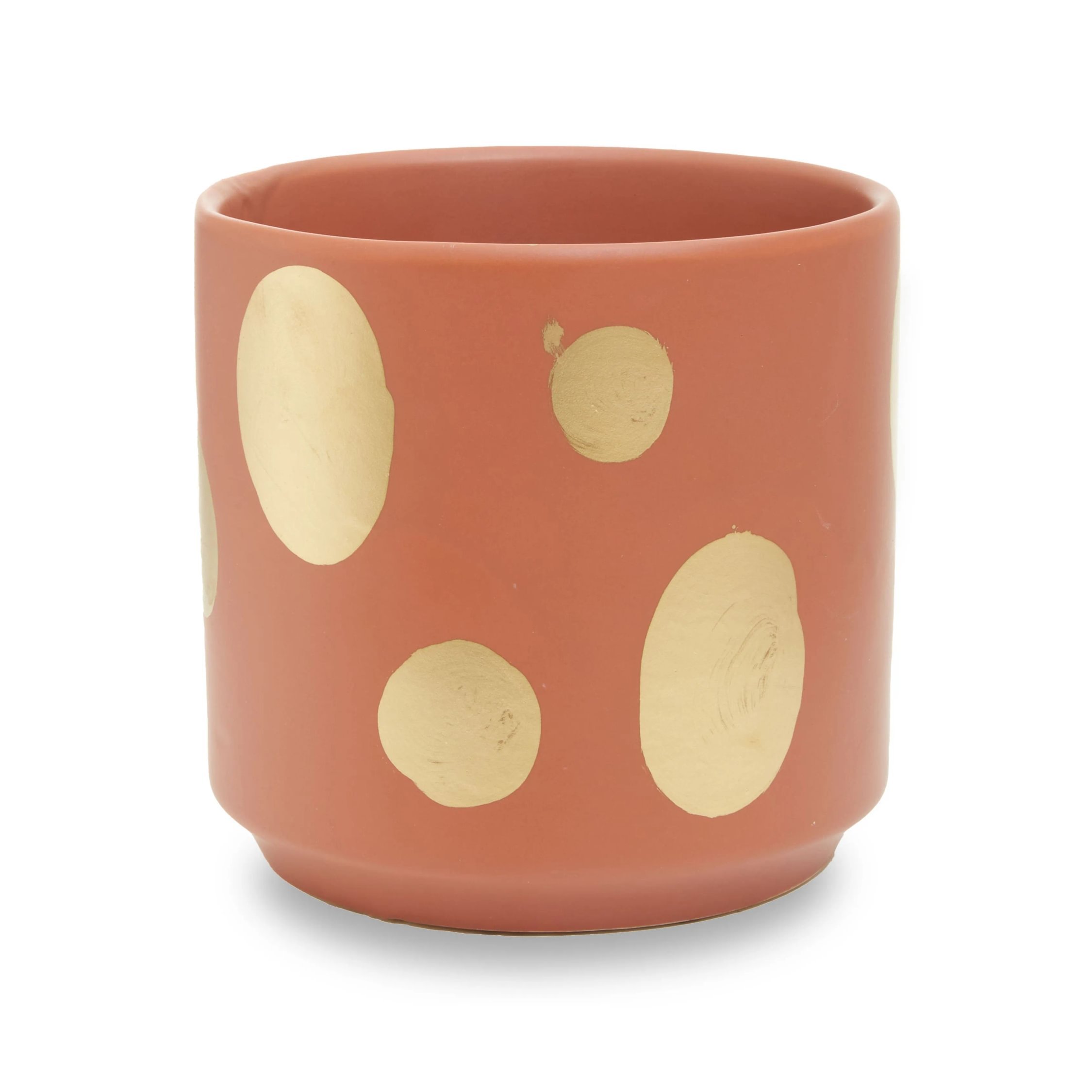 Orsina Yuri Small Spotted Planter - Terracotta Gold