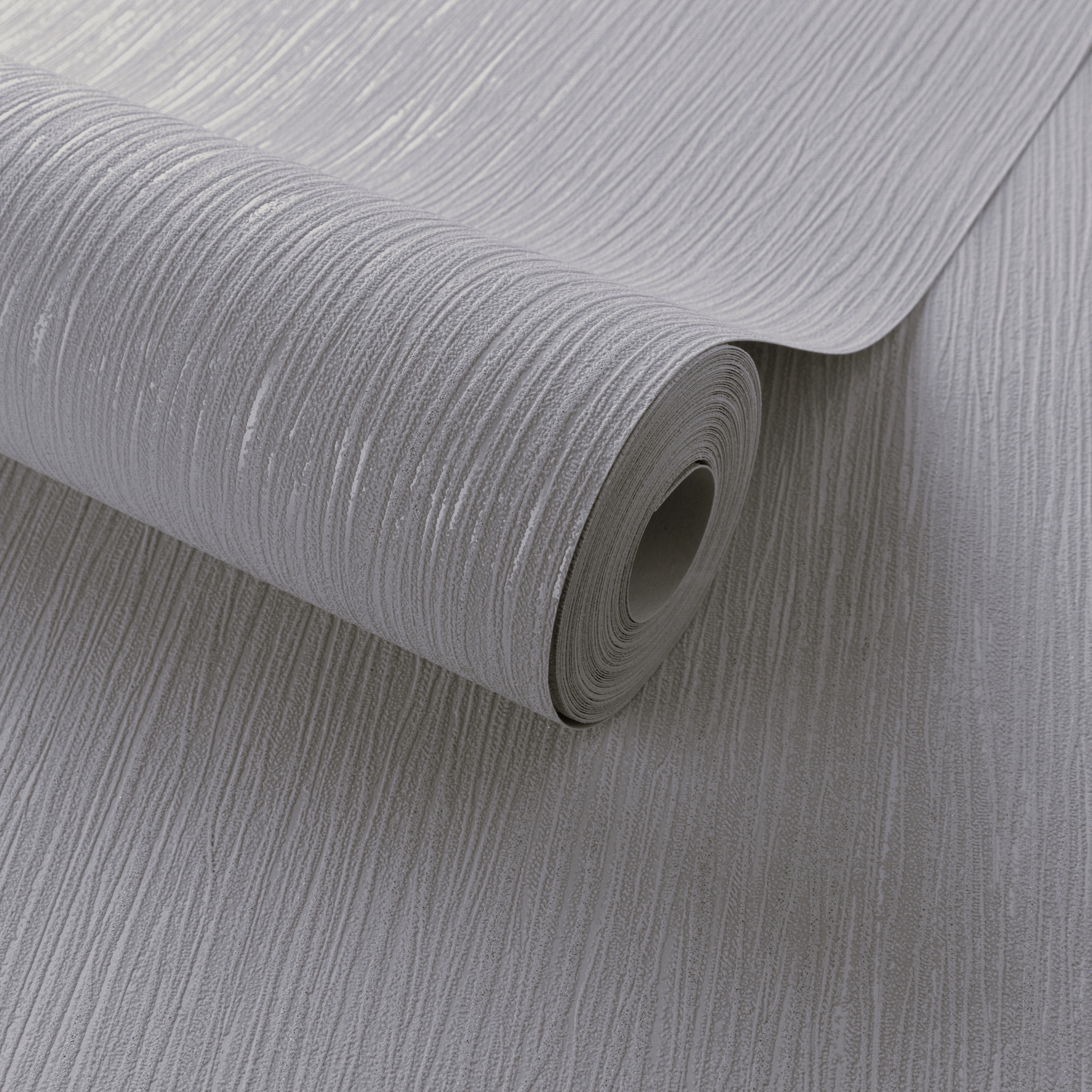 Grandeco Regency Plain Glitter Textured Blown Vinyl Wallpaper - Grey