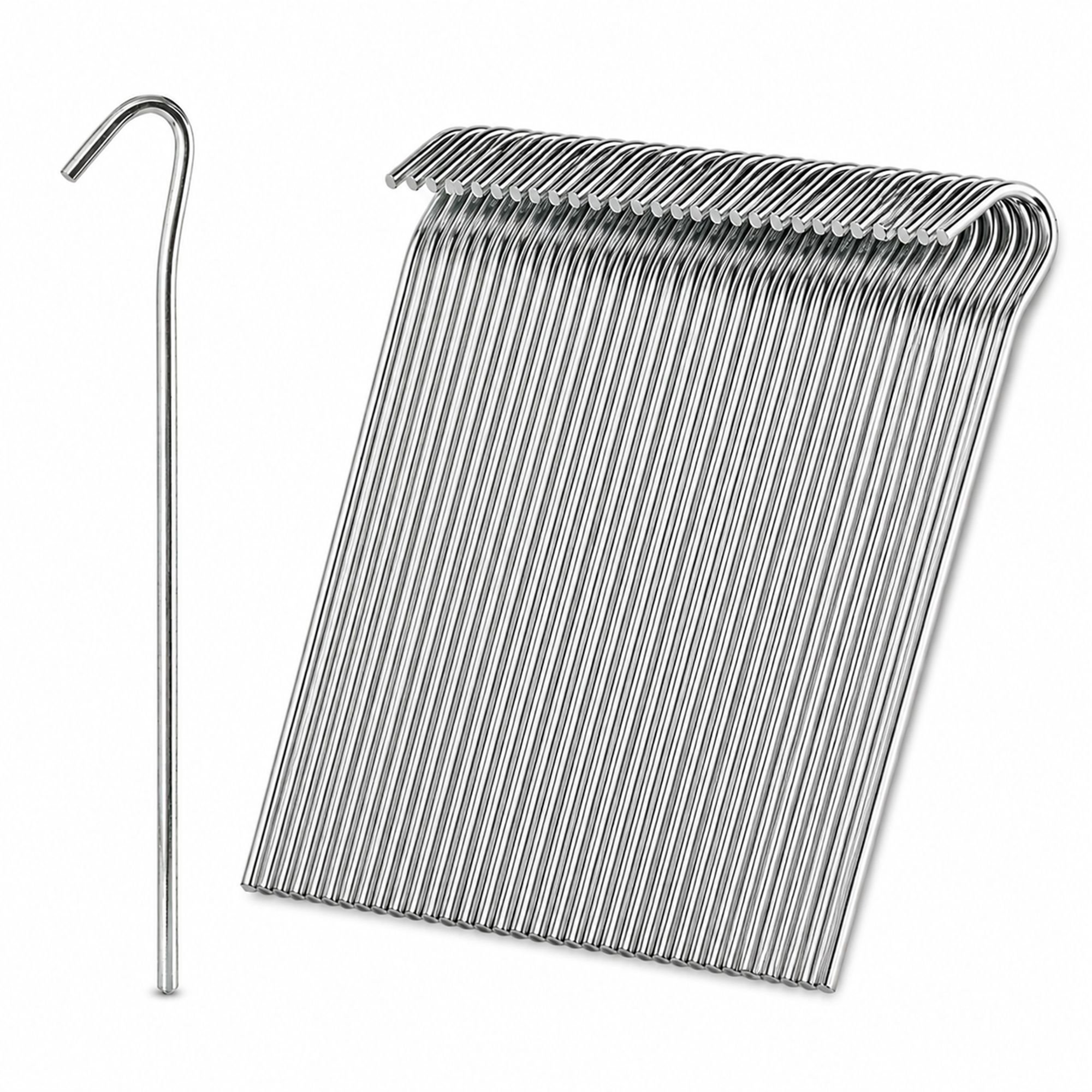 Keplin Pack of 50 Galvanised Alloy Steel Tent Pegs 23cm - Silver