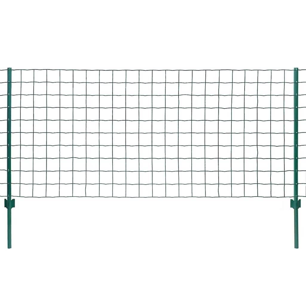 Walplus Pvc-coated Steel Euro Fence - Green - 20 x 1m/100 x 100 mm