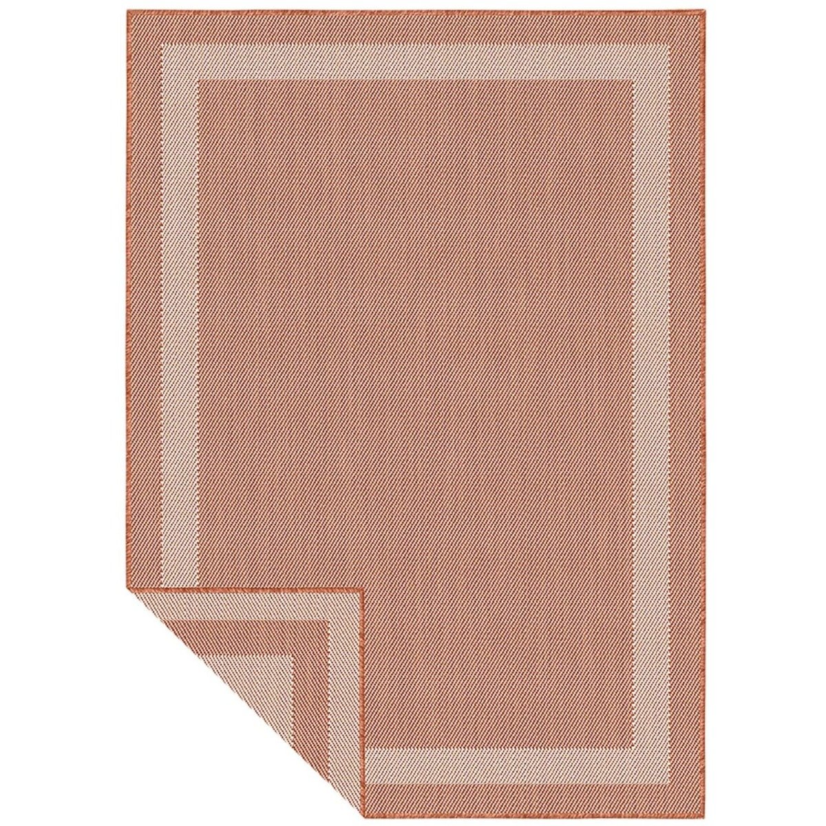 The Rugs Orange Duo Weave Bordered Reversible Outdoor Rug - 160 x 230cm