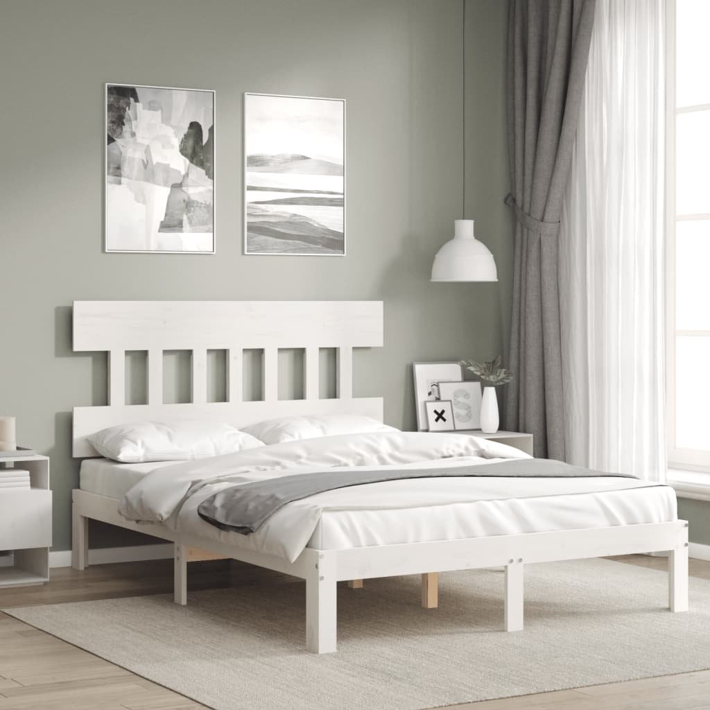 Walplus Engineered Wood Small Single Headboard Bed Frame - Black Oak