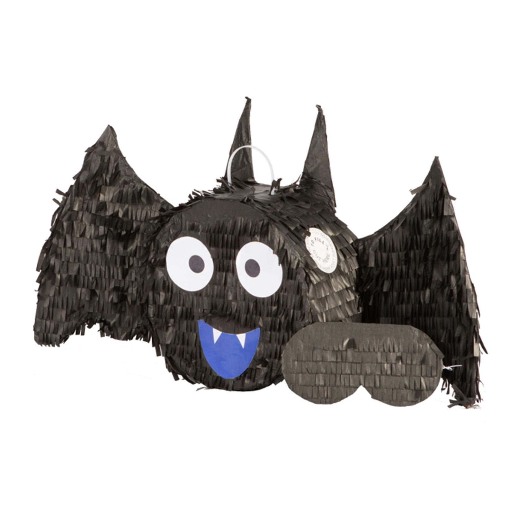 Fax Potato 2pc Halloween Bat Pinata & Blindfold Set - Black