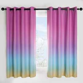 OHS Kids Ombre Blackout Curtains 117 x 137cm - Multi