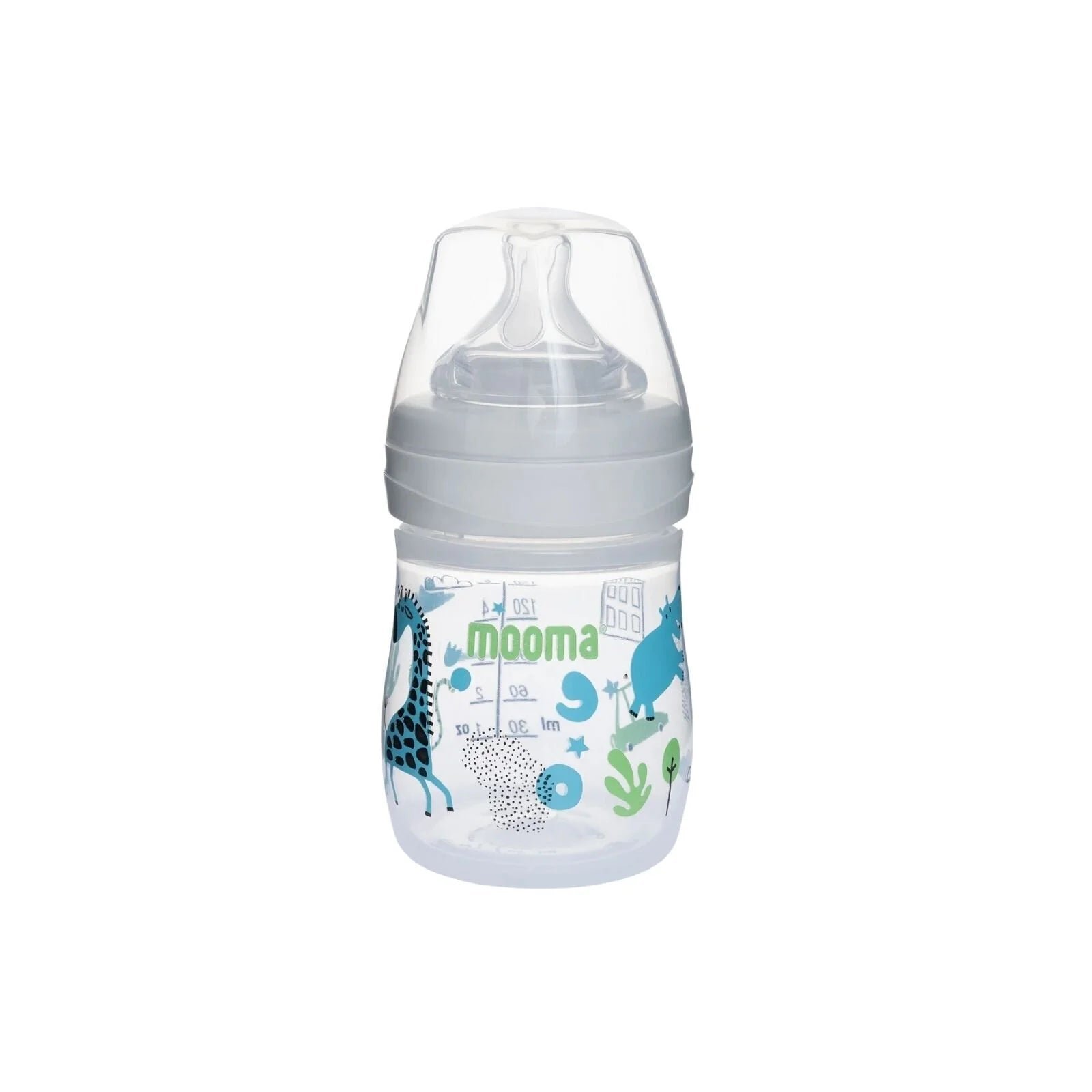 Mooma 150ml Neeko Slow-Flow Feeding Bottle - Animals