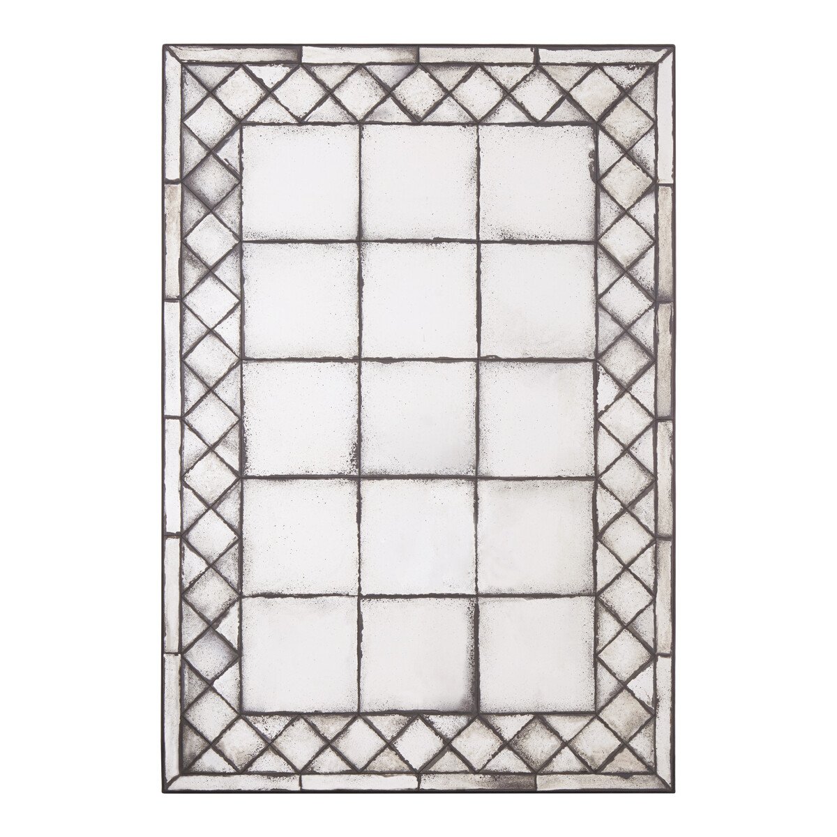 Orsina Riza Cross Frame Wall Mirror – Black