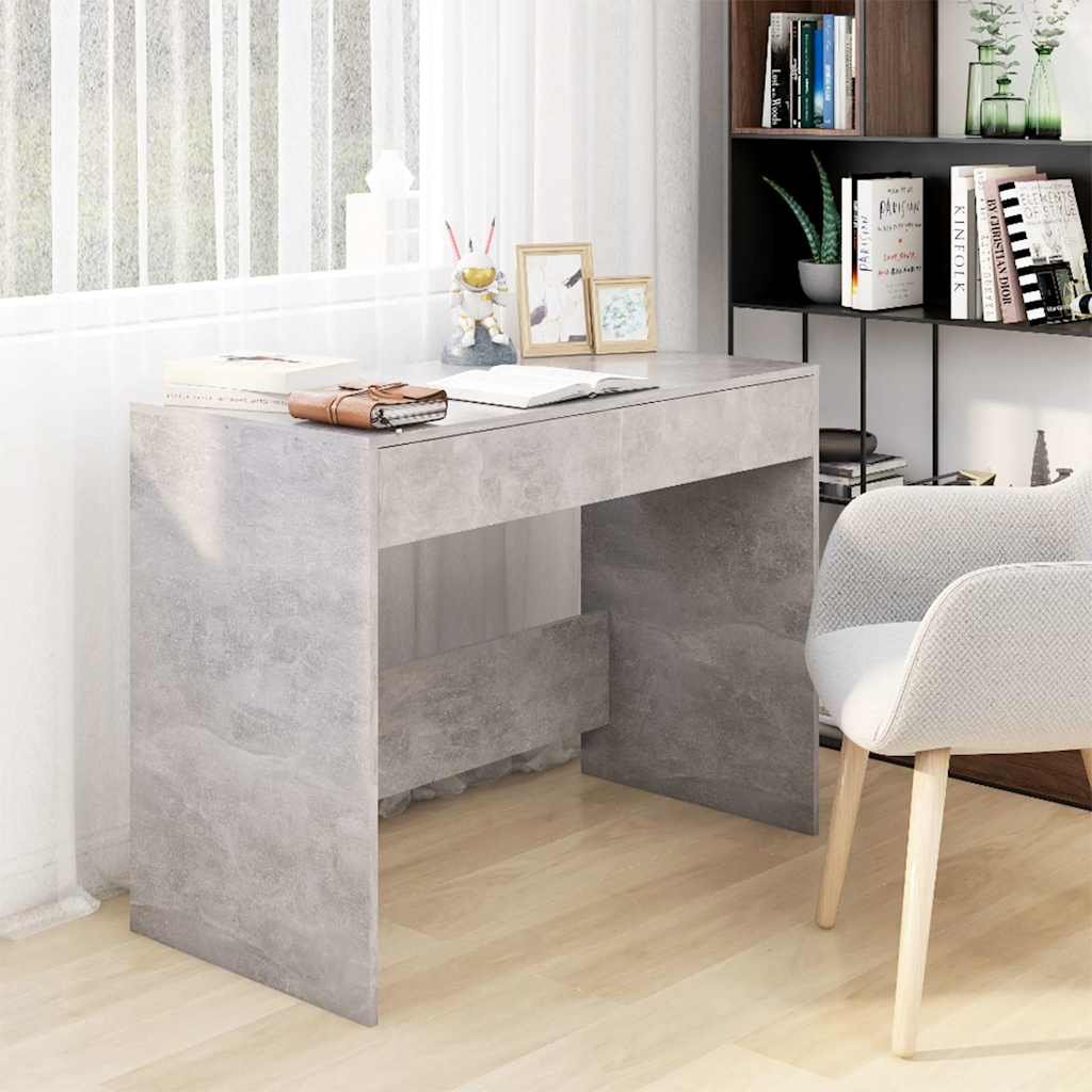 Walplus Storage Engineered Wood Desk - Granite Grey - 101 x 50 x 76.5 cm
