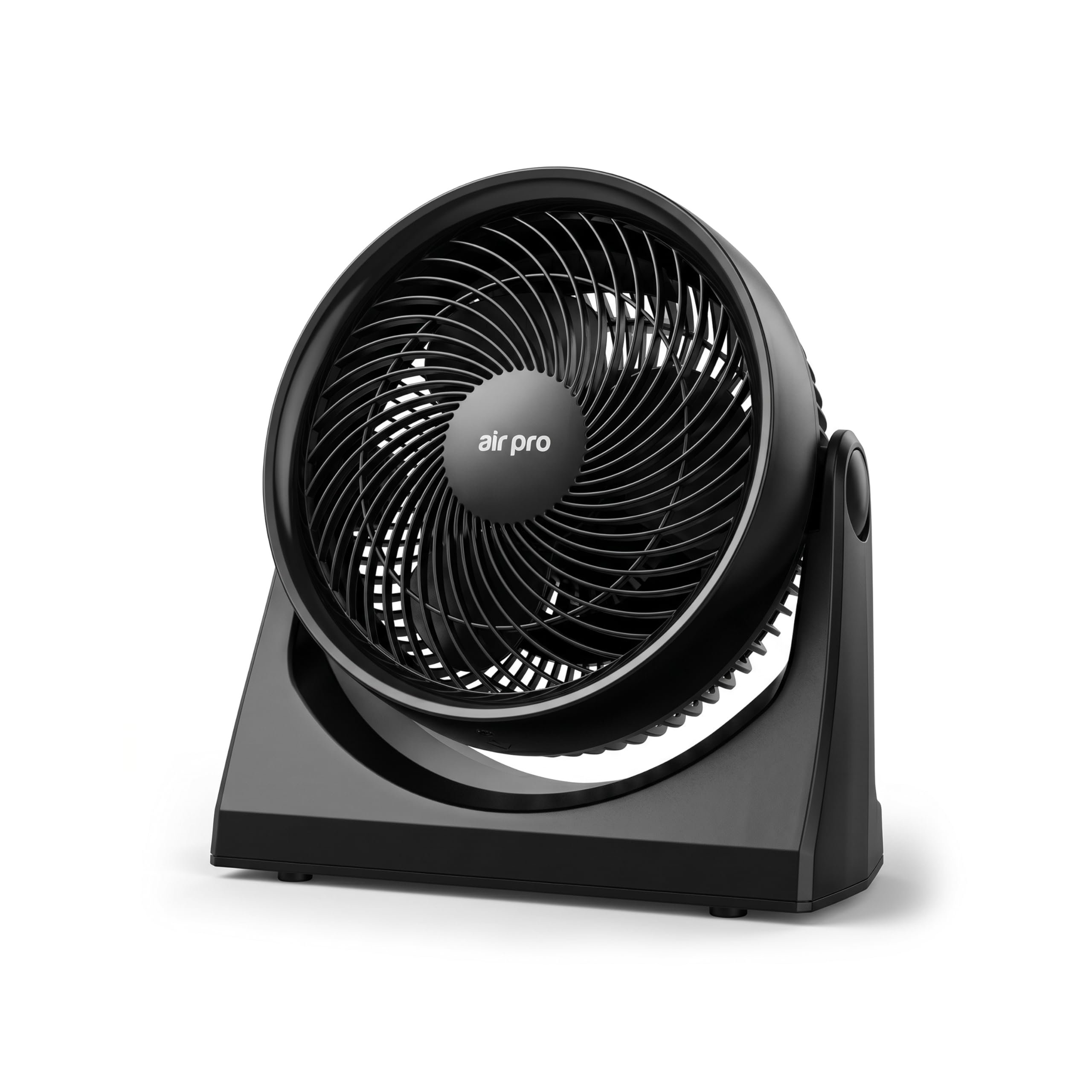 Air Pro 10in Desk Fan with Turbo Air Circulator & 3 Speeds - Black