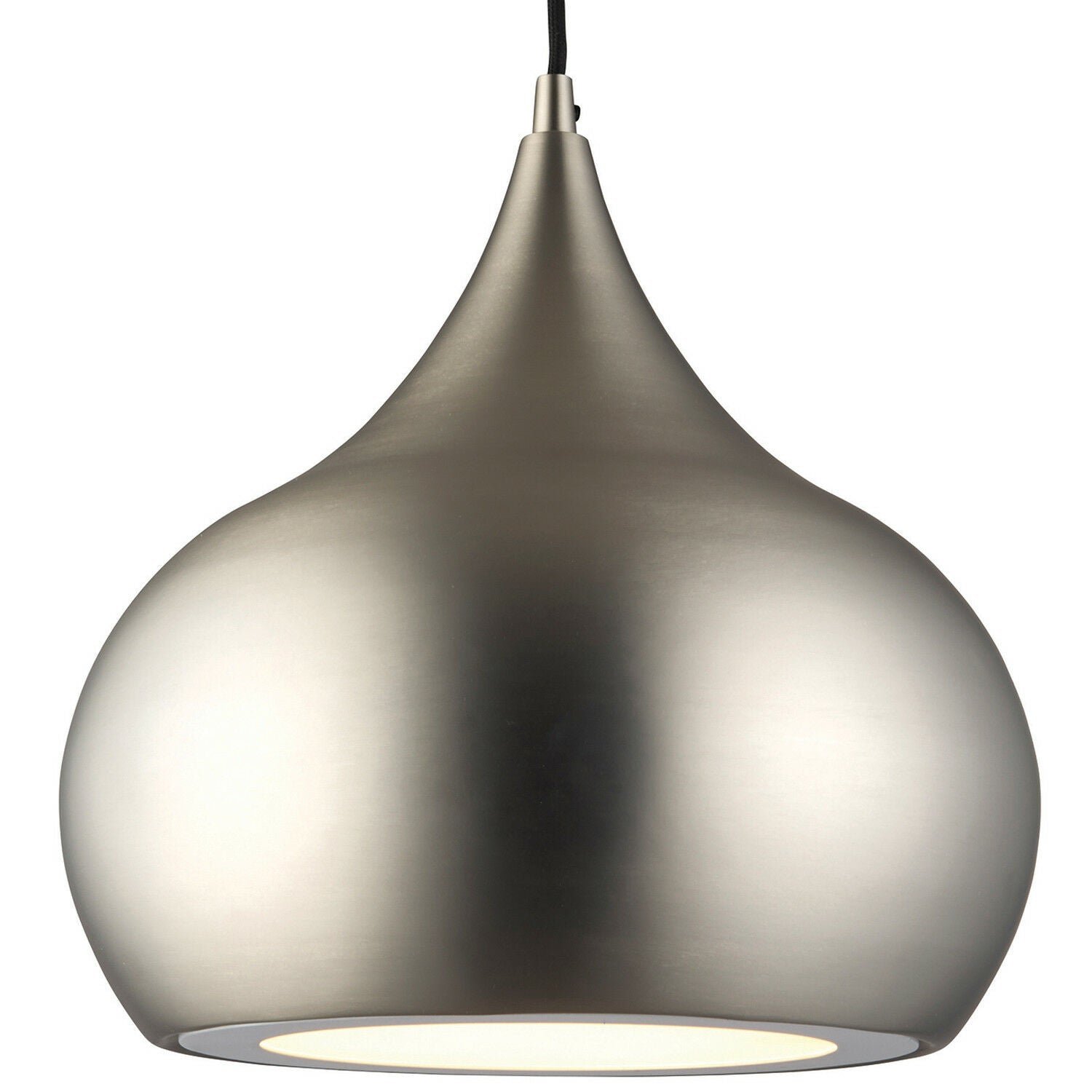 Loops Direct Steel LED Ceiling Pendant Light - Matt Nickel