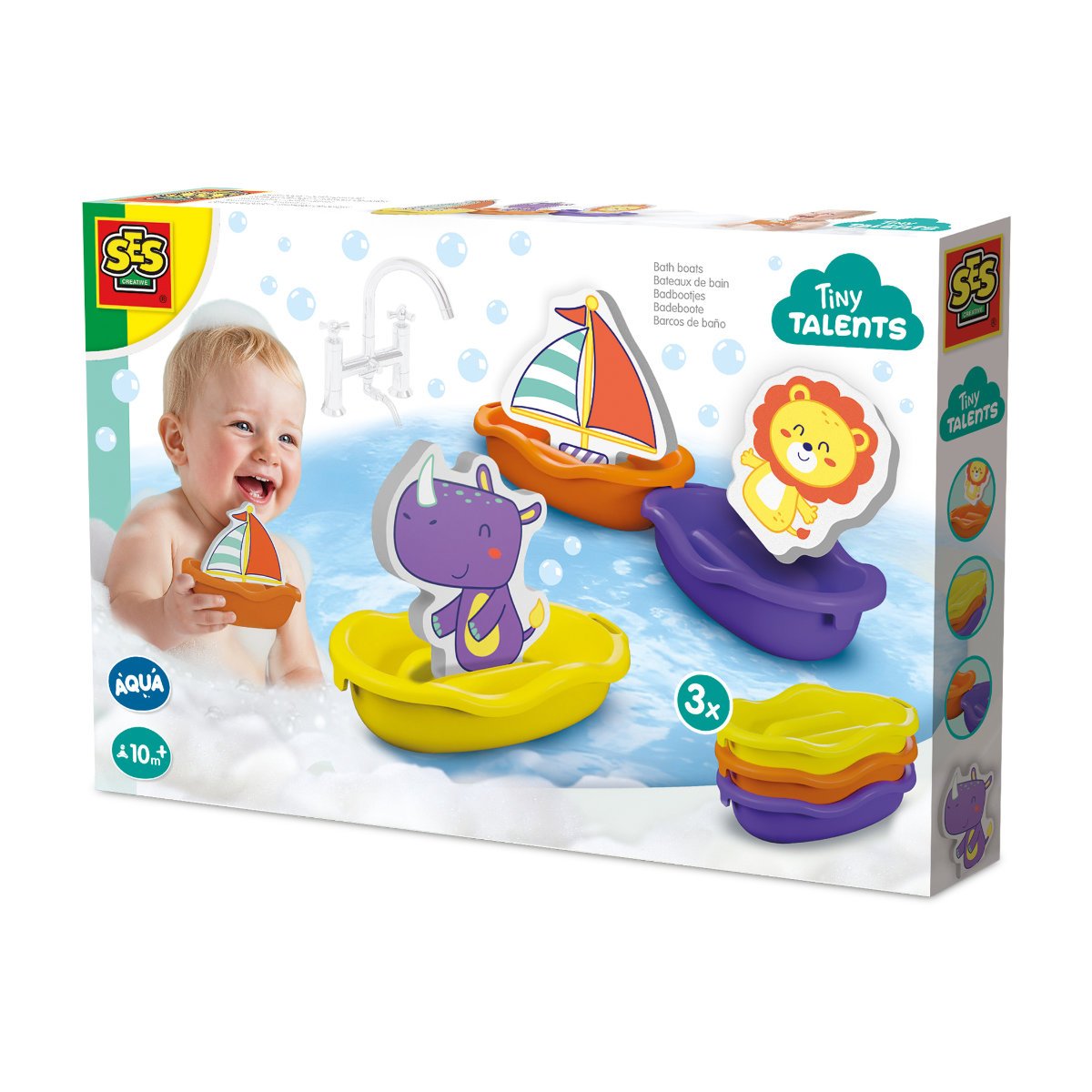 SES Creative Bath Boats Safari Animals Toy - 10 Months+