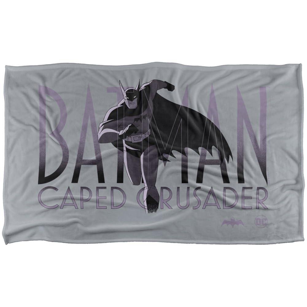 Batman Caped Crusader Running Soft Touch Blanket - 147cm x 91cm