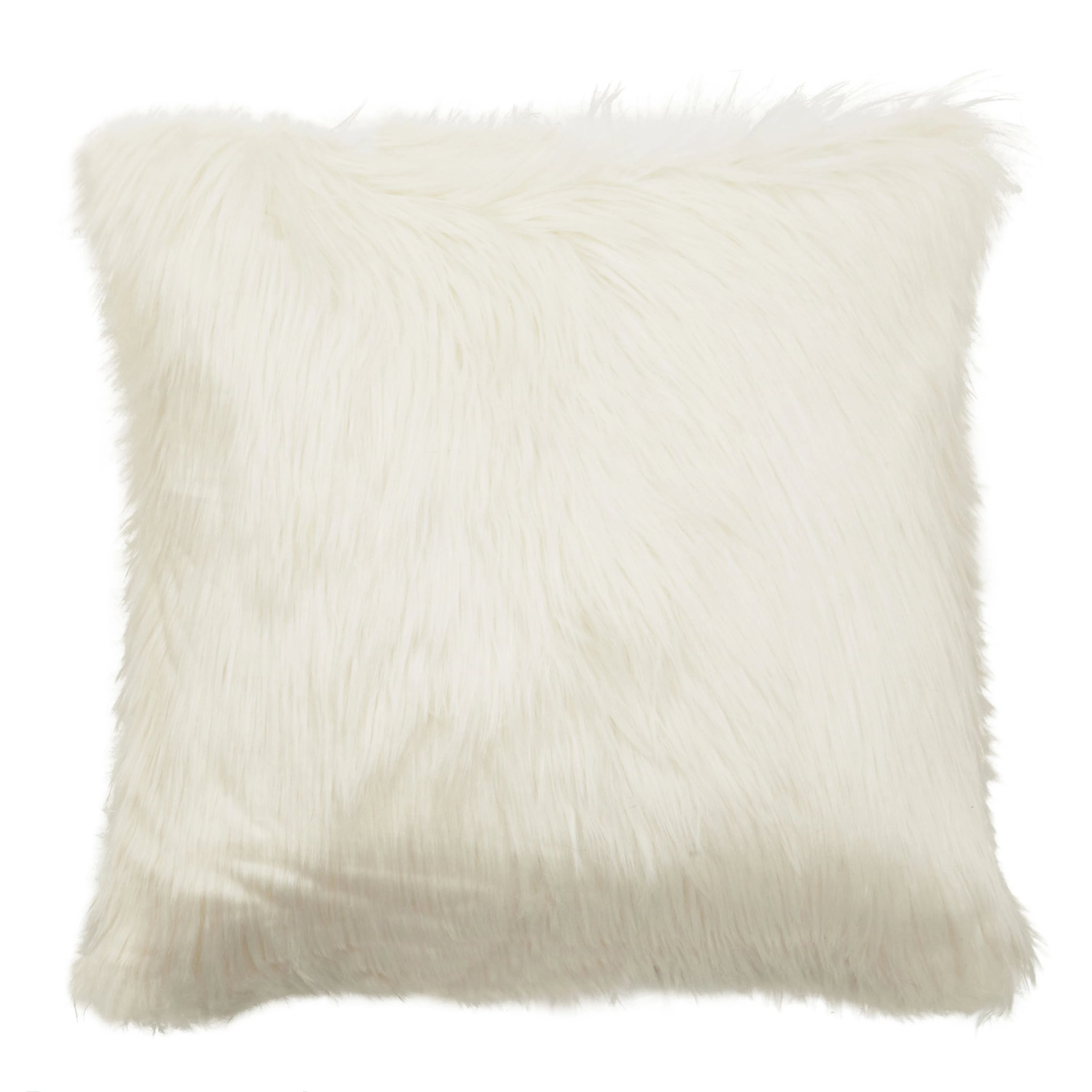 Orsina Bosie Lamina Faux Fur Square Cushion – Cream