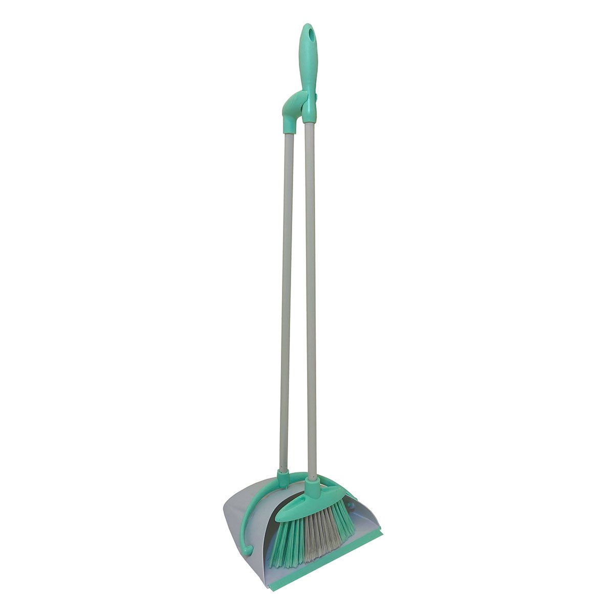 Charles Bentley Brights Indoor Long Handled Lobby Dustpan & Brush Set - Green