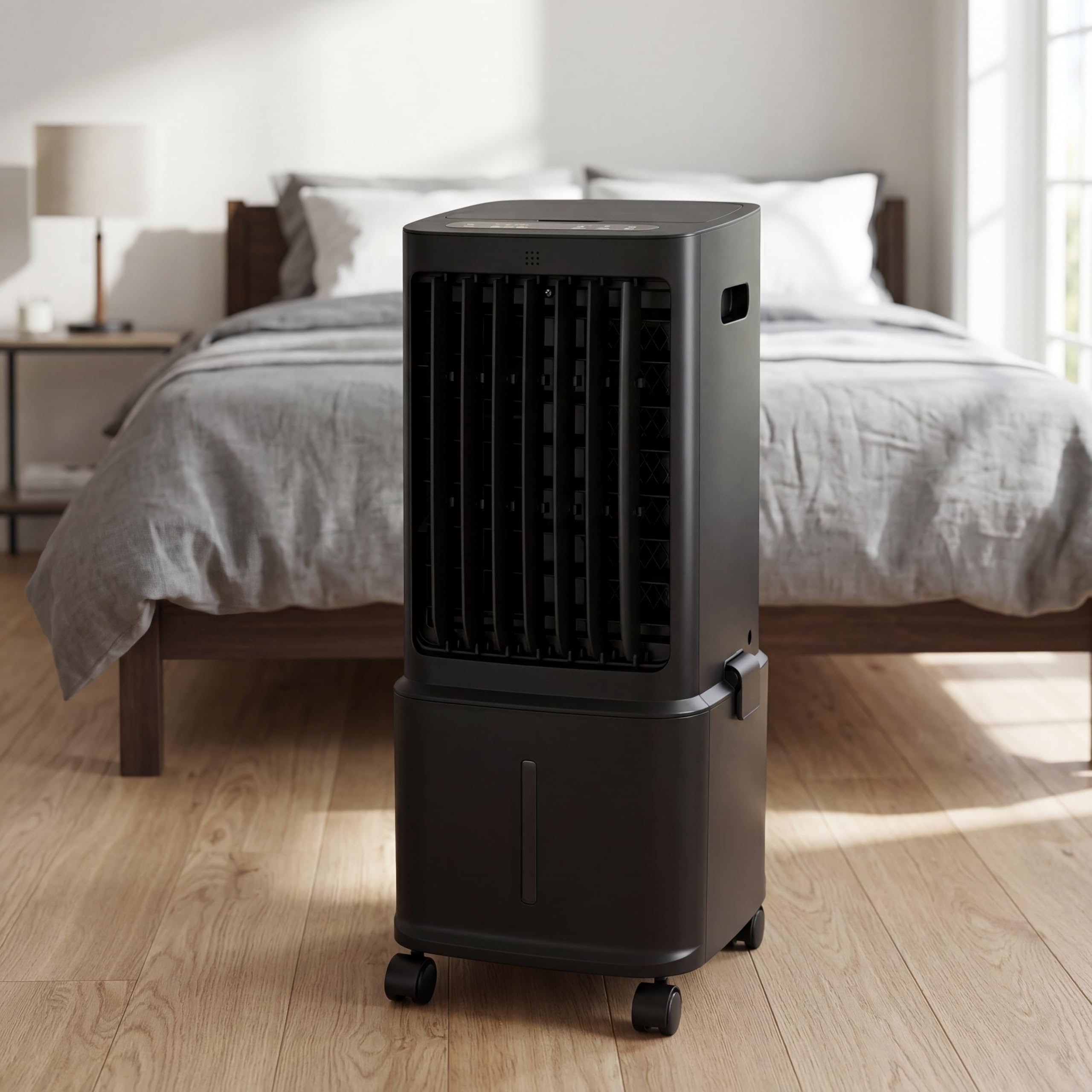 Air Pro 8L 4-in-1 Portable Air Cooler with Wheels & Remote Control - Black