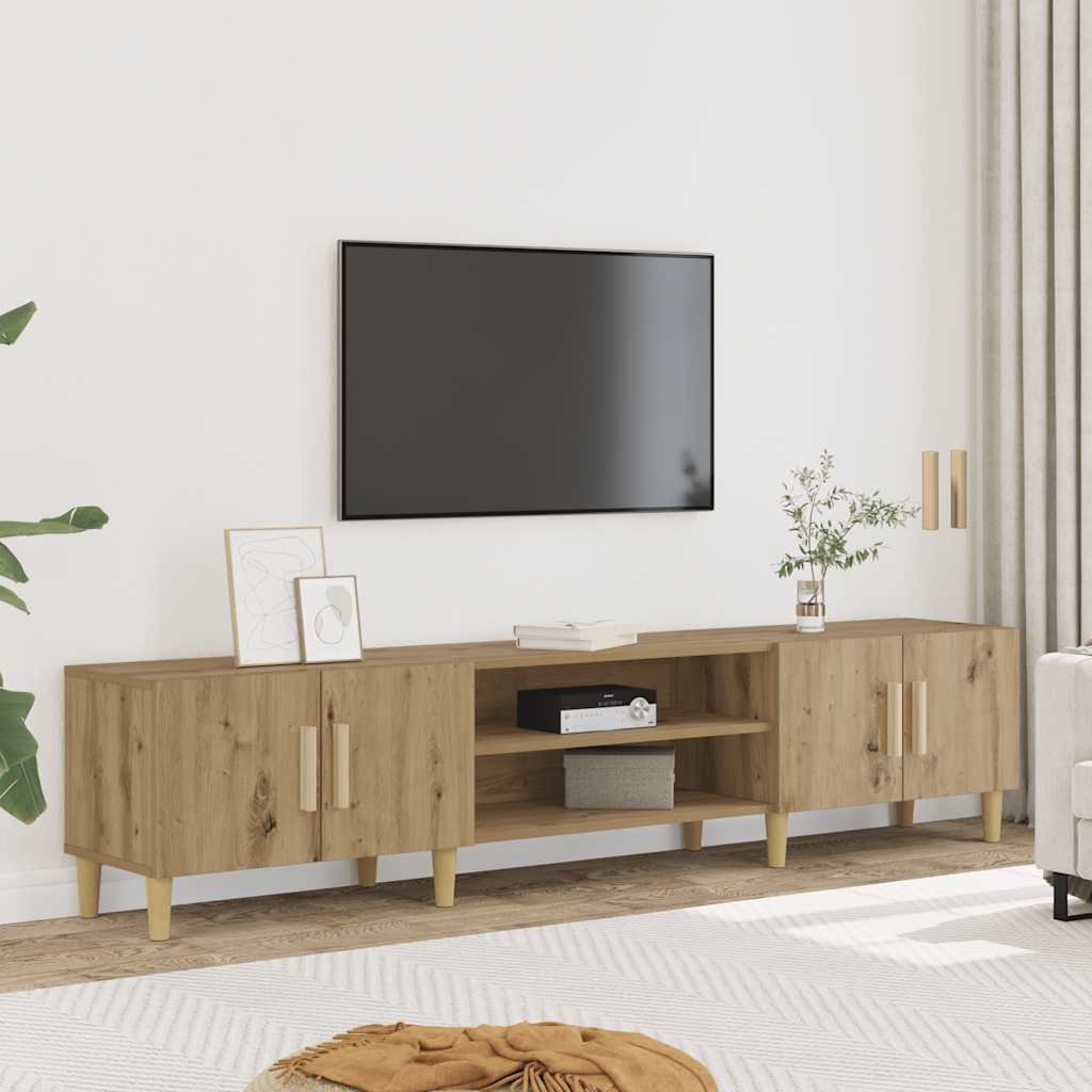 Walplus Solid Oak TV Cabinet - Oak - 180 x 31.5 x 40 cm