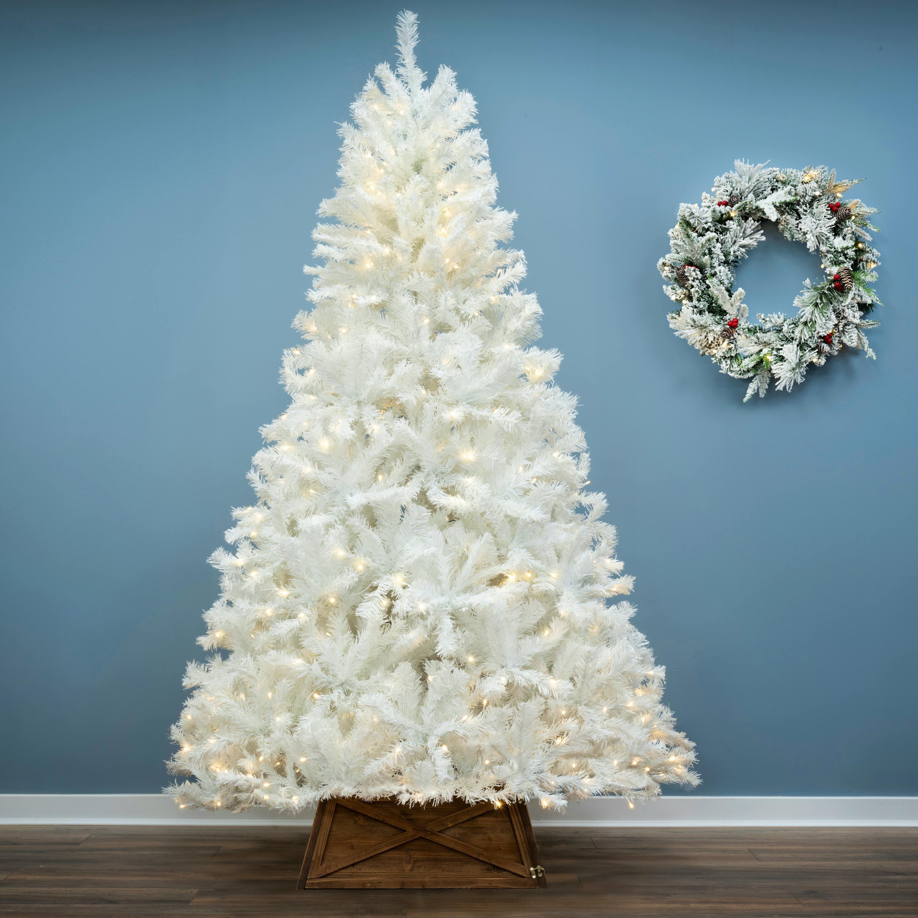 Christmas Tree World 6ft Pre-Lit Bianca Pine - Warm White Lights