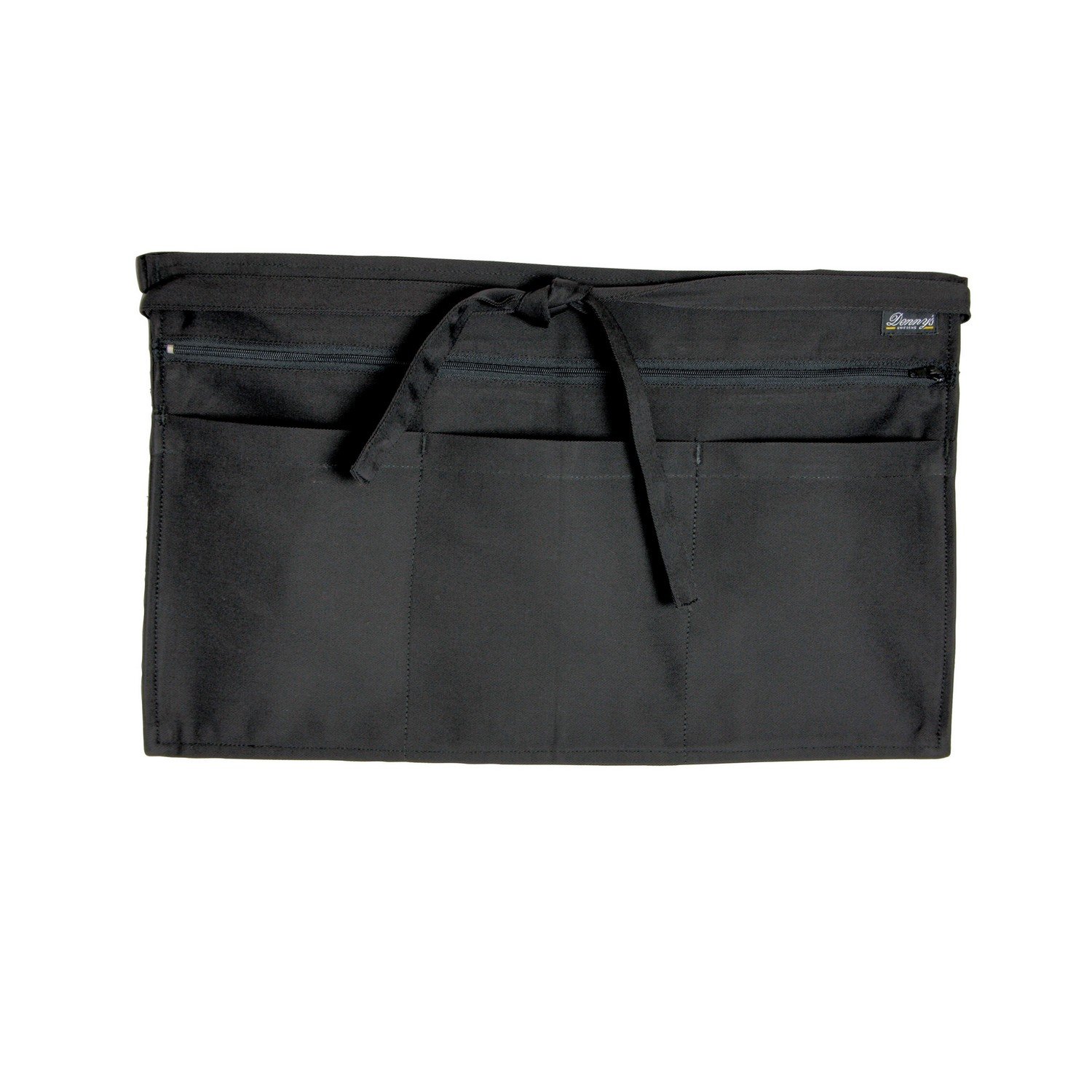 Dennys Zip Pocket Waist Apron - Black