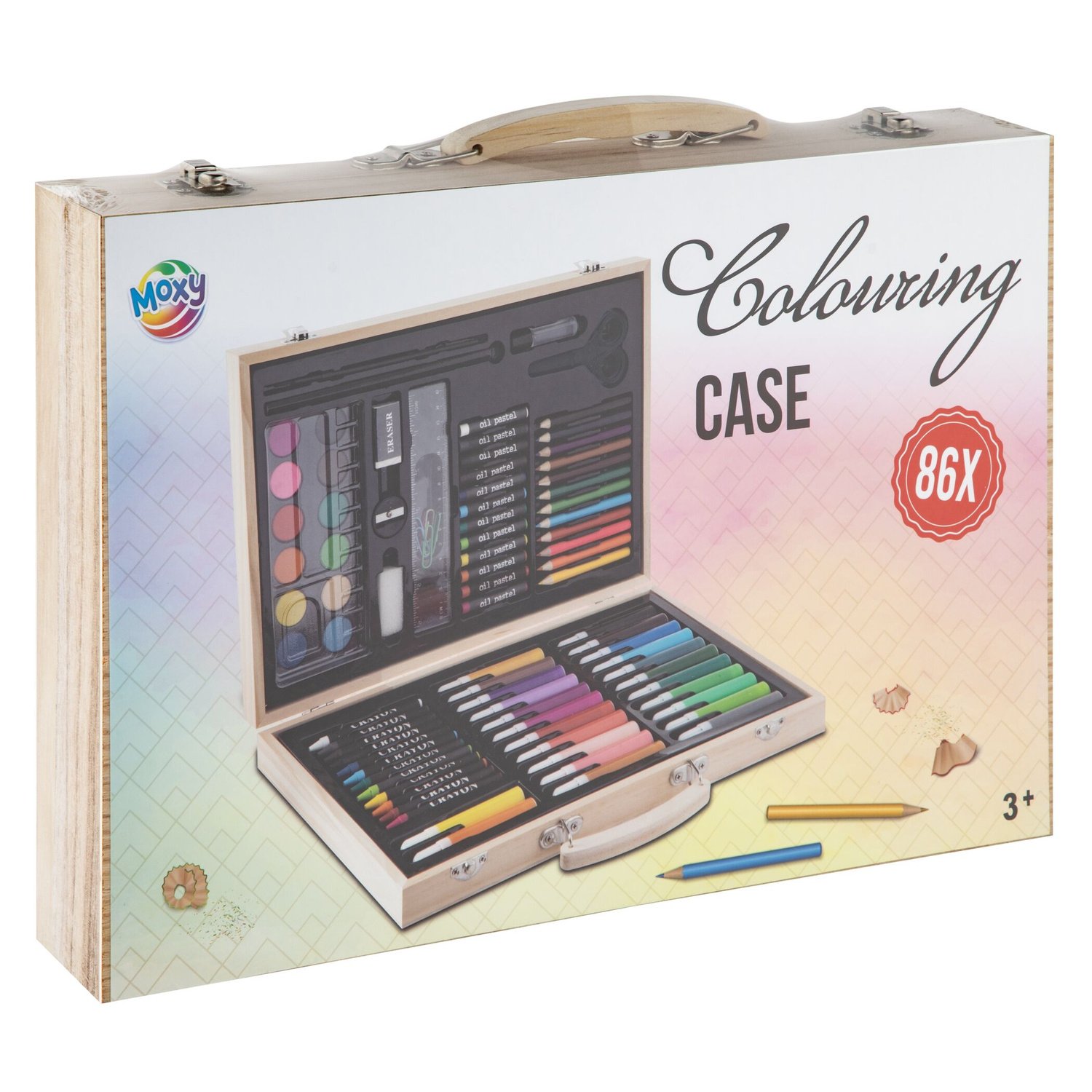Totum Wooden Colouring Case Craft Activity Set - 86 Piece