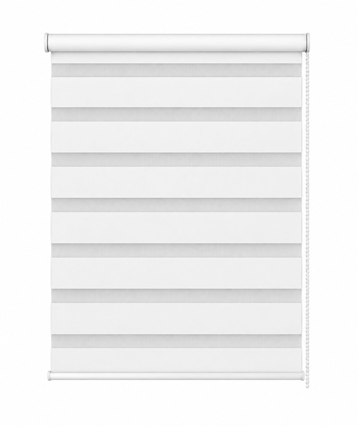 New Edge Blinds White Day & Night Zebra Roller Blind - 60cm x 165cm