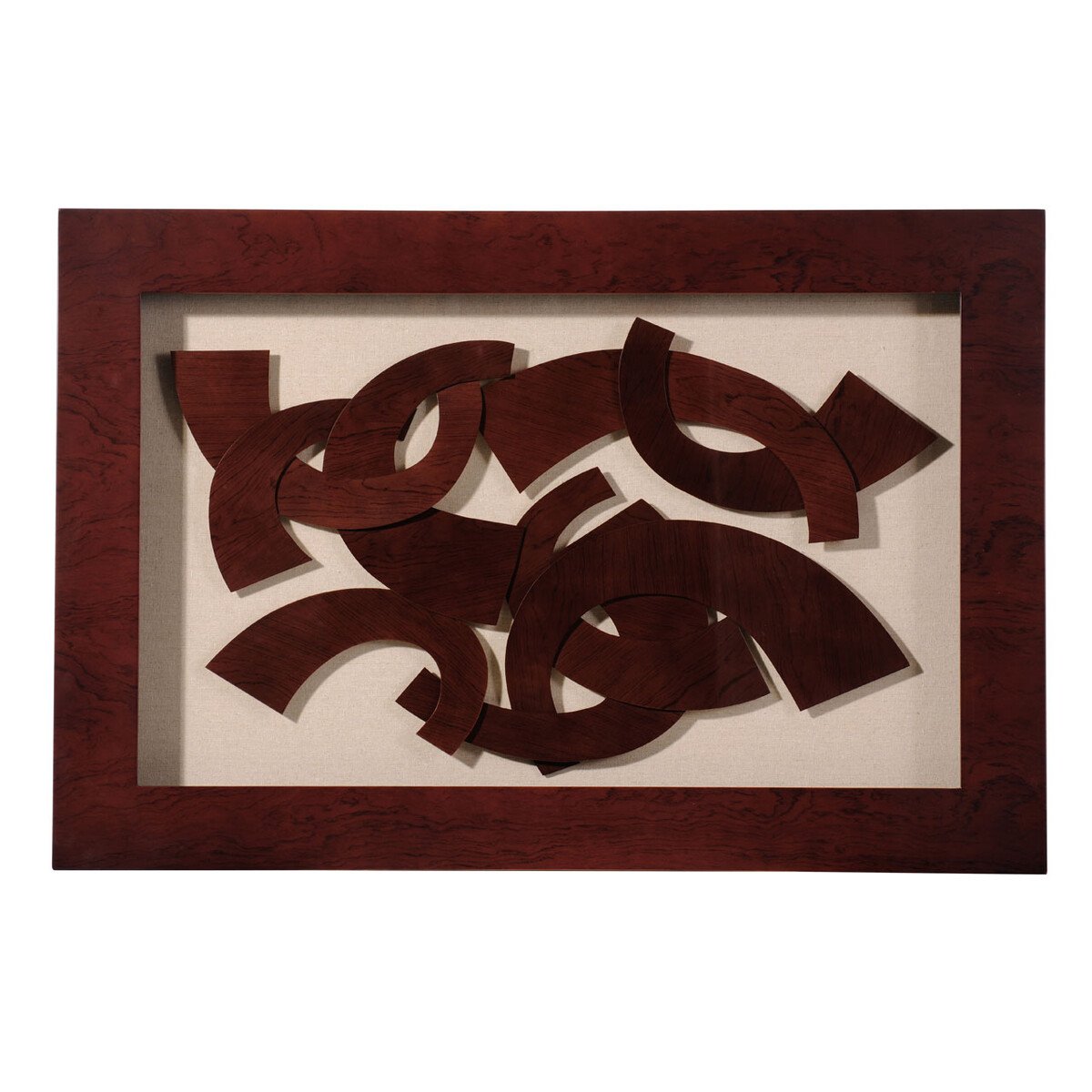 Orsina Multi Curve Framed Wall Art - Brown