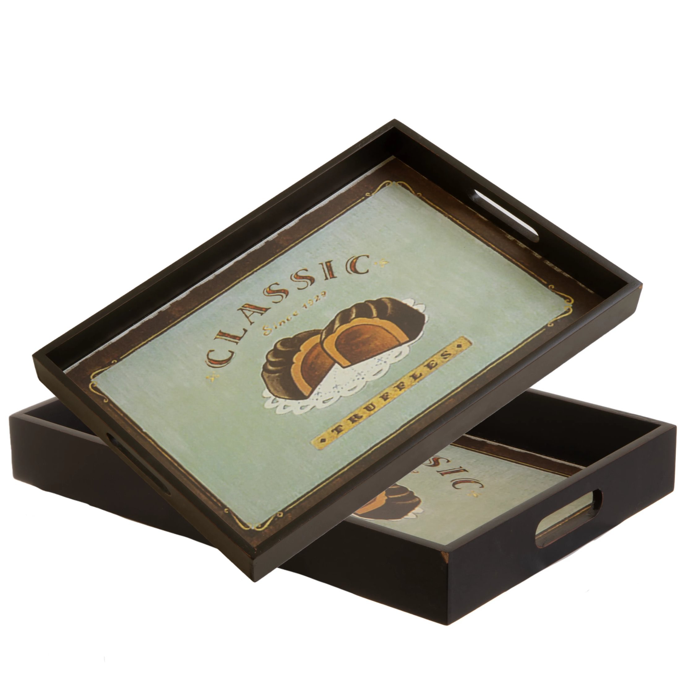 Orsina Le Chocolate Set of 2 Assorted Designs Trays