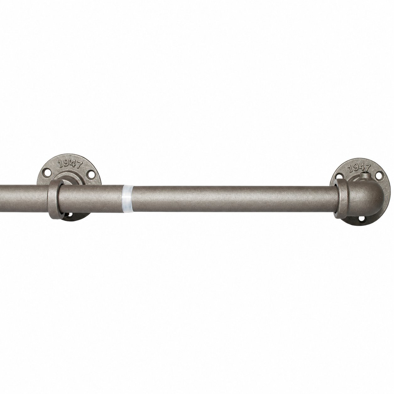 New Edge Blinds Gunmetal Industrial Room Darkening Curtain Pole - 70cm - 120cm