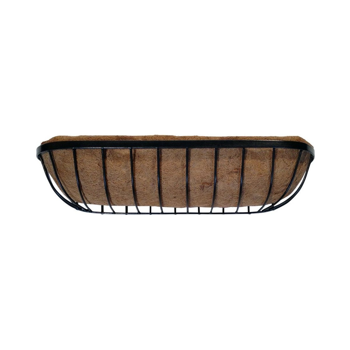 Garden Pride 30" Medium Pre-Lined Wall Trough Planter - Black