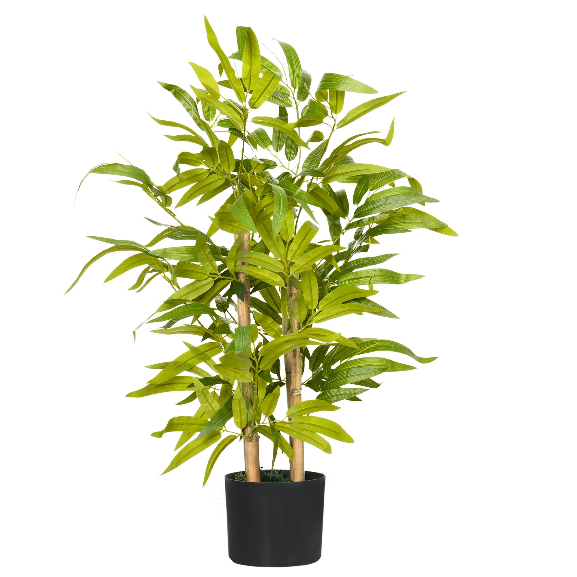 HOMCOM Artificial Bamboo with Pot- Green