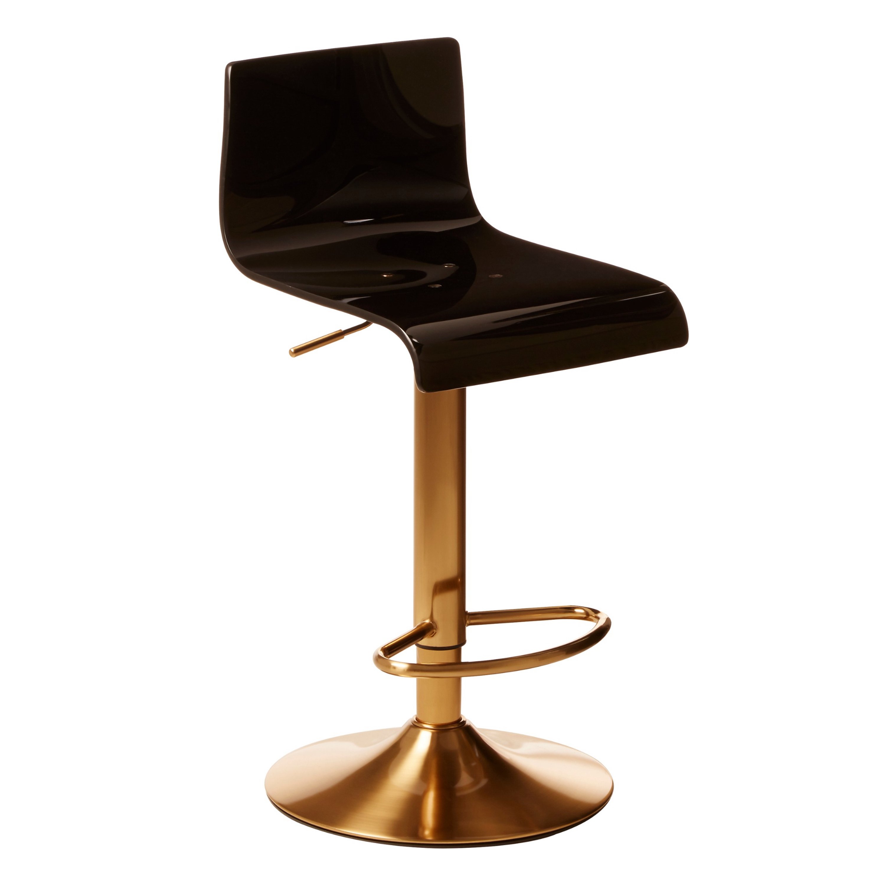 Orsina Baina Acrylic Adjustable Bar Stool – Black & Gold