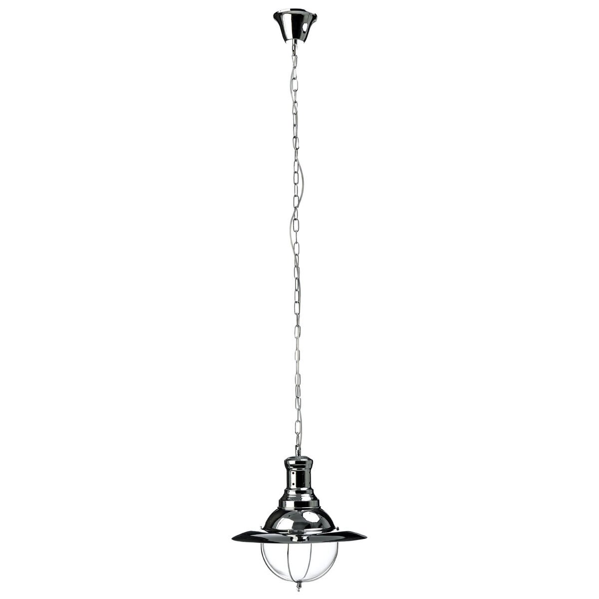Orsina Industrial Revolution Glass Pendant Light - Chrome