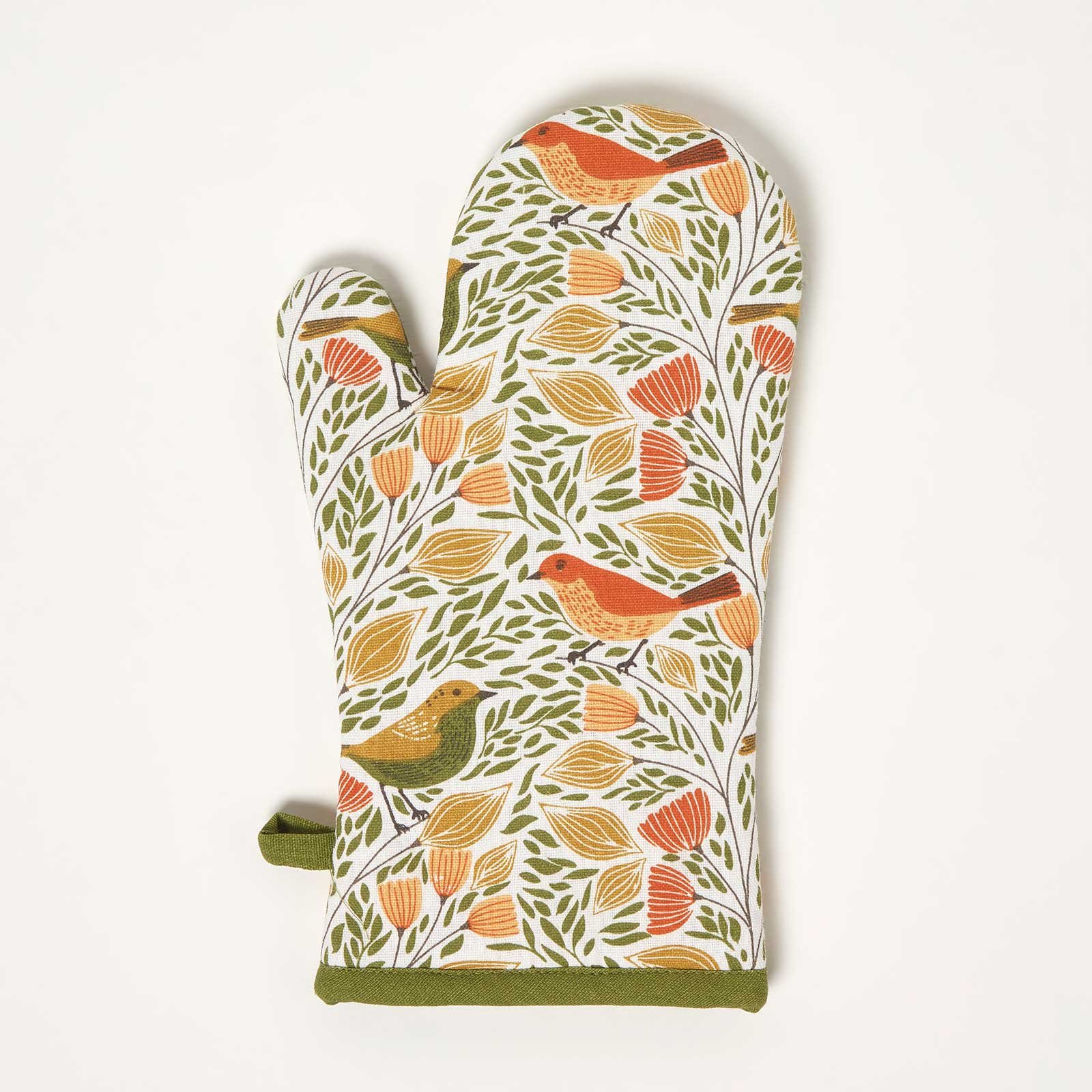 Homescapes Cotton Song Bird Oven Mitt - Song Bird