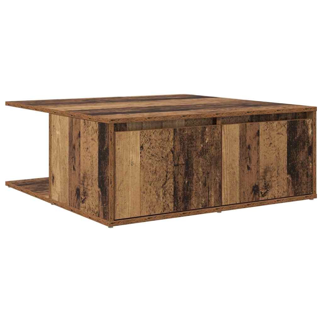 Walplus Engineered Wood Coffee Table - Dark Wood - 80 x 80 x 31 cm