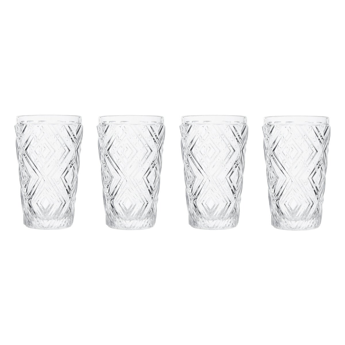 Orsina Fleur Set of 4 Highball Glasses – Clear