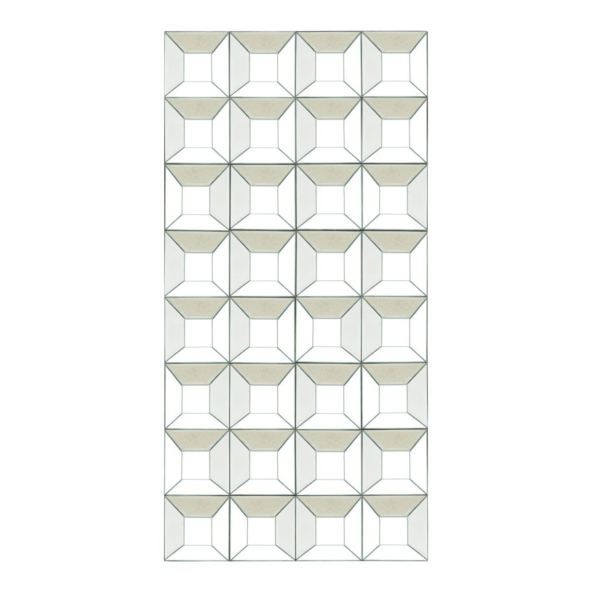 Orsina Torino Multi Glass Bevelled Wall Mirror – Silver