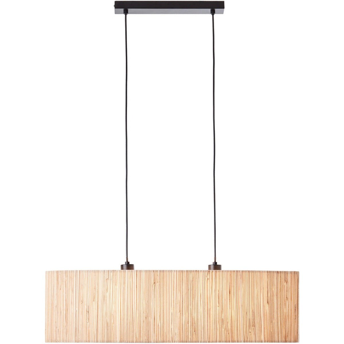 Loops Direct Steel Seagrass LED Pendant Light - Matt Black