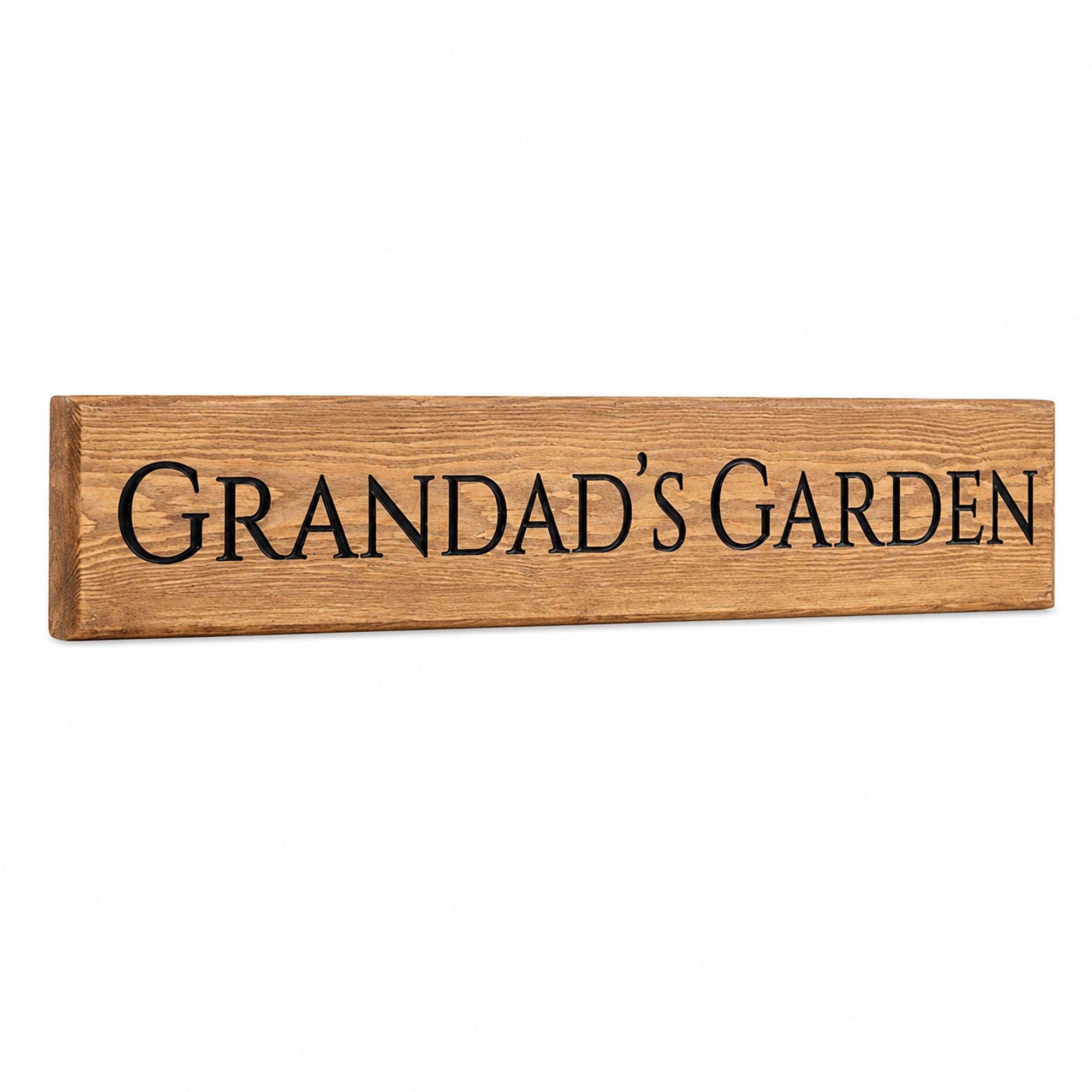 Peak Heritage Engraved Wooden Sign - L60cm - Grandad's Garden