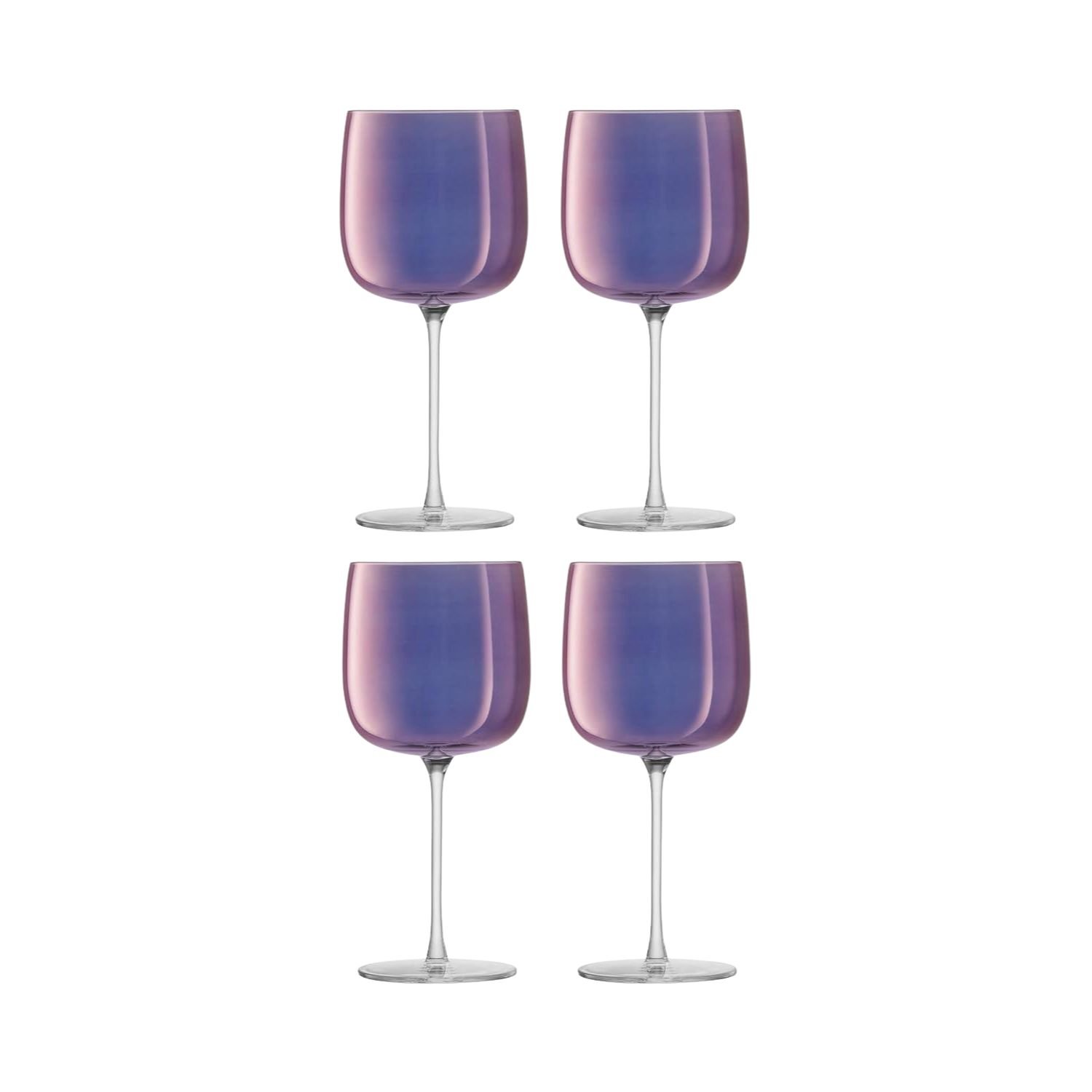 LSA International Aurora 450ml Wine Glass Set of 4 - Violet