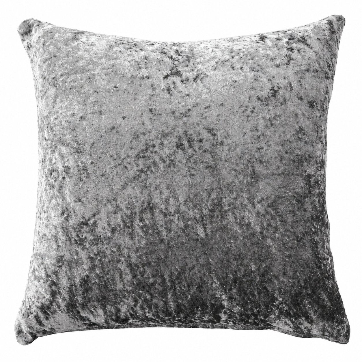 New Edge Blinds Crushed Velvet Grey Cushion Cover - 43 x 43cm