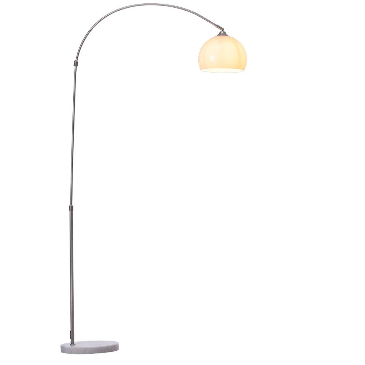 Living and Home 180cm Arched Floor Lamp - White