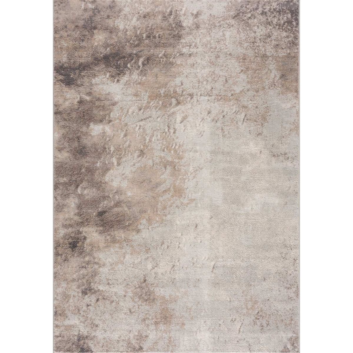 The Rugs Brown and Beige Montana Abstract Pet Friendly Rug - 80 x 150cm