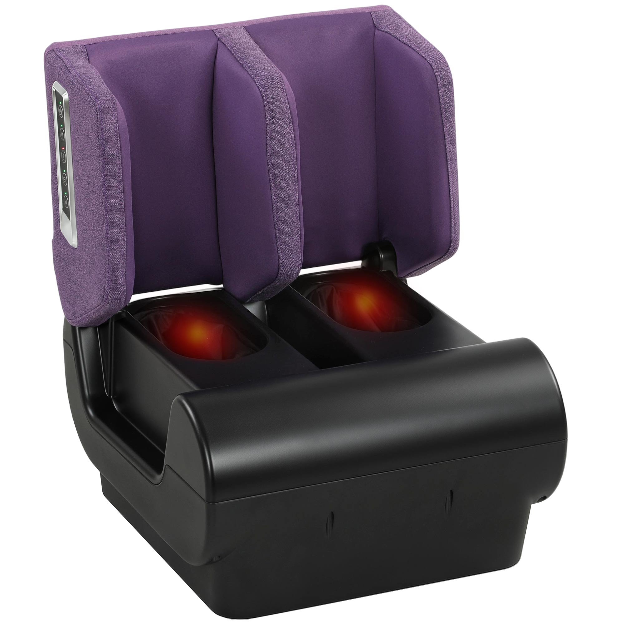 HOMCOM 3 in 1 Shiatsu Heated Air Compression Foot and Calf Massager – Purple