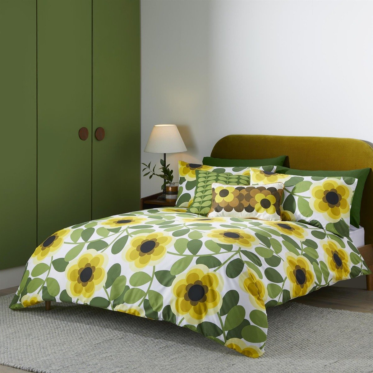 Orla Kiely Giant Water Lily Yellow Duvet Cover Set - Double