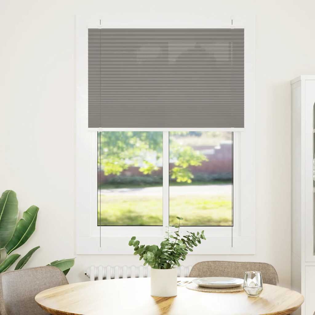 Walplus Polyester Pleated Blind - Anthracite - 90 x 100 cm