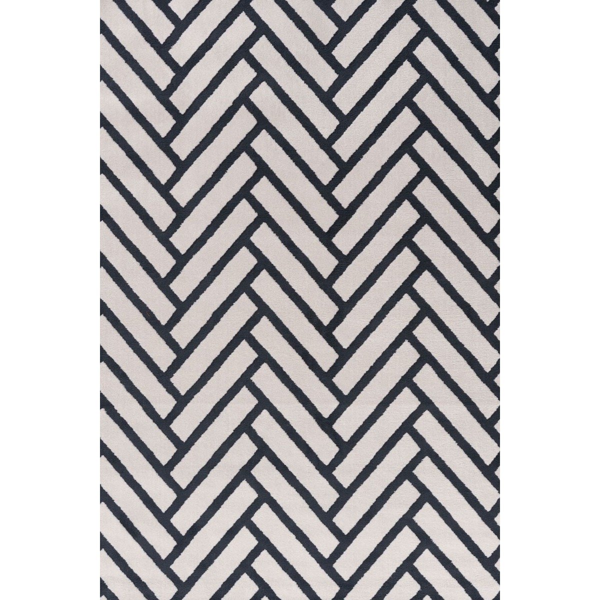 The Rugs Blue Loft Herringbone Rug - 80 x 150cm