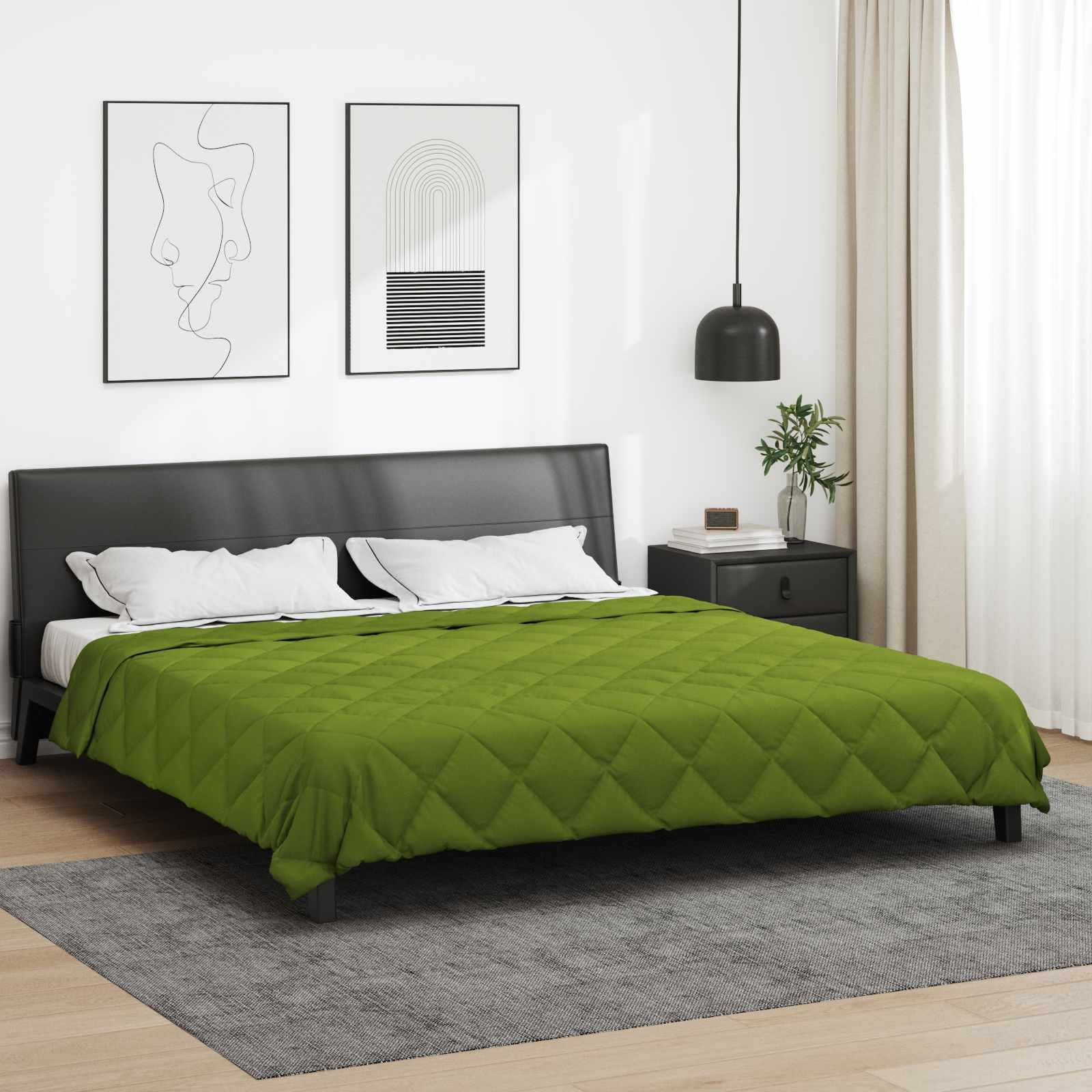 Walplus Full Year Duvet Microfibre - Green - 220 x 240 cm