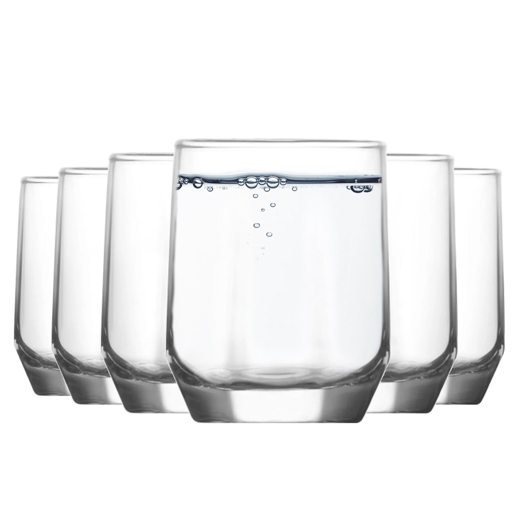 LAV Diamond Water Glasses - Clear - Pack of 12