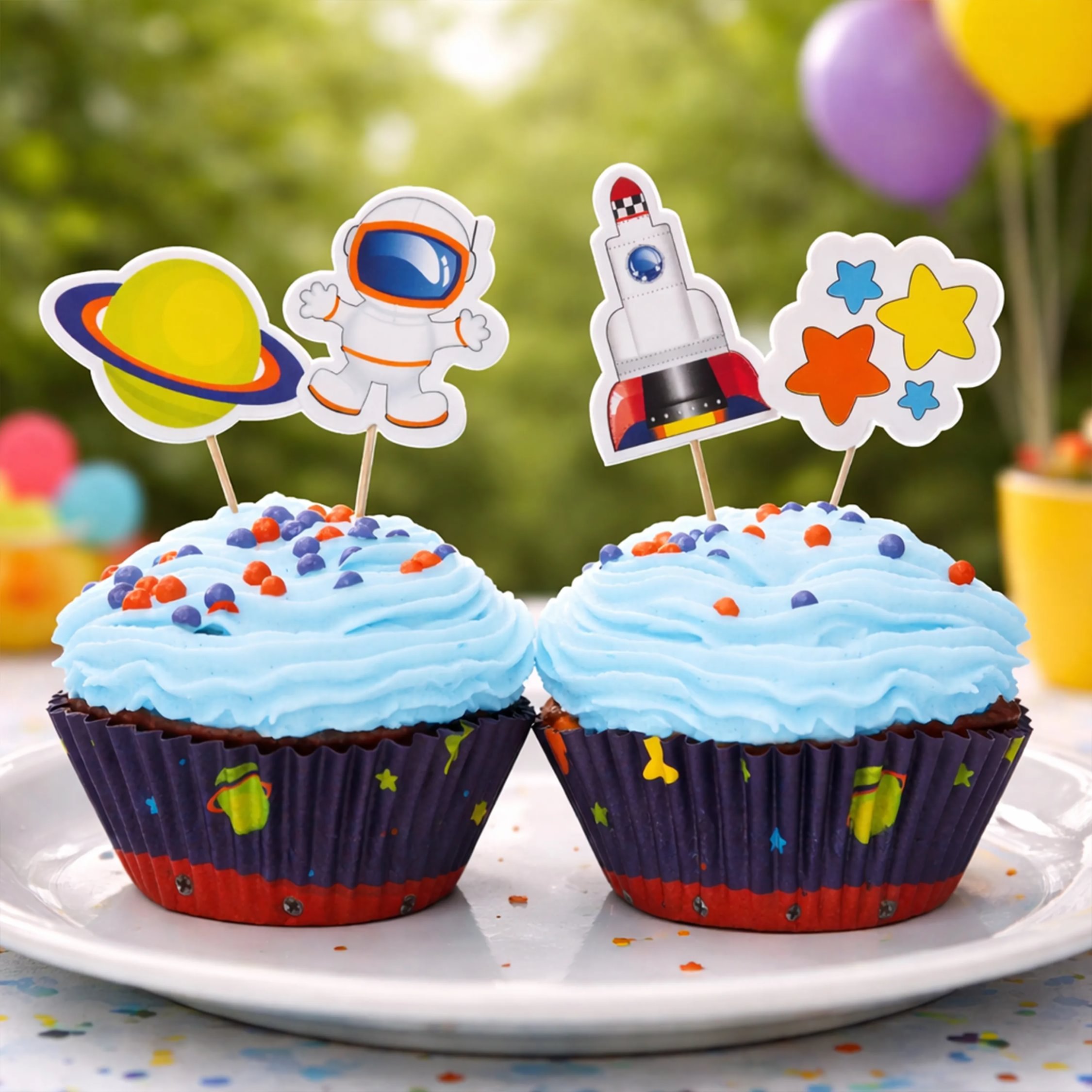 Orsina Diva Rocket Cupcake Cases And Toppers Set - Assorted
