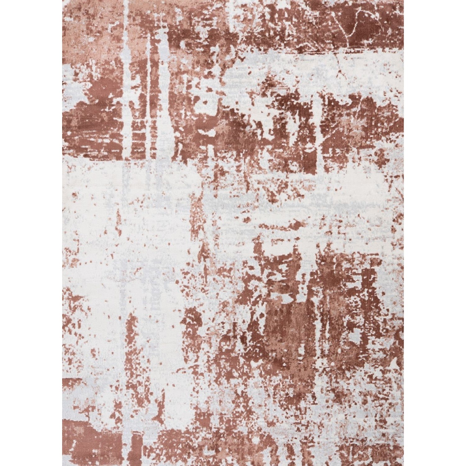 The Rugs Rose and Light Grey Elaris Abstract Weathered Rug - 80 x 150cm