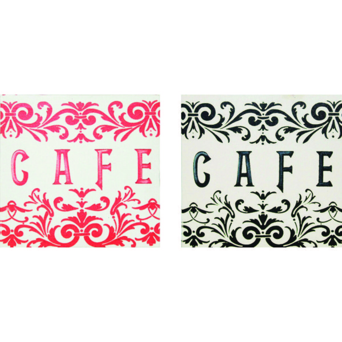 Orsina Cafe Canvas Print – Red & Black